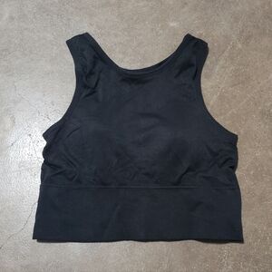 Black | DAISY FUENTES | Longline Sport Bra